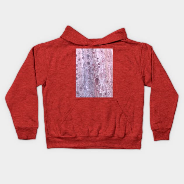 Acrylic pour Purple swipe Kids Hoodie by TheMonkeyKingArts